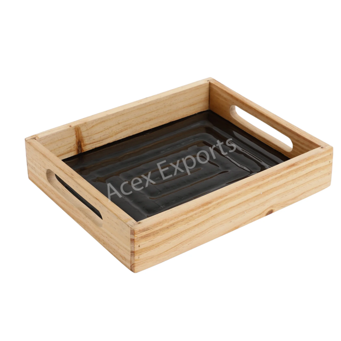 Hugo Black Glass Tray – small size - Image 2