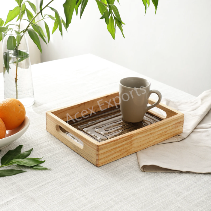 Hugo Brown Glass Tray – Small