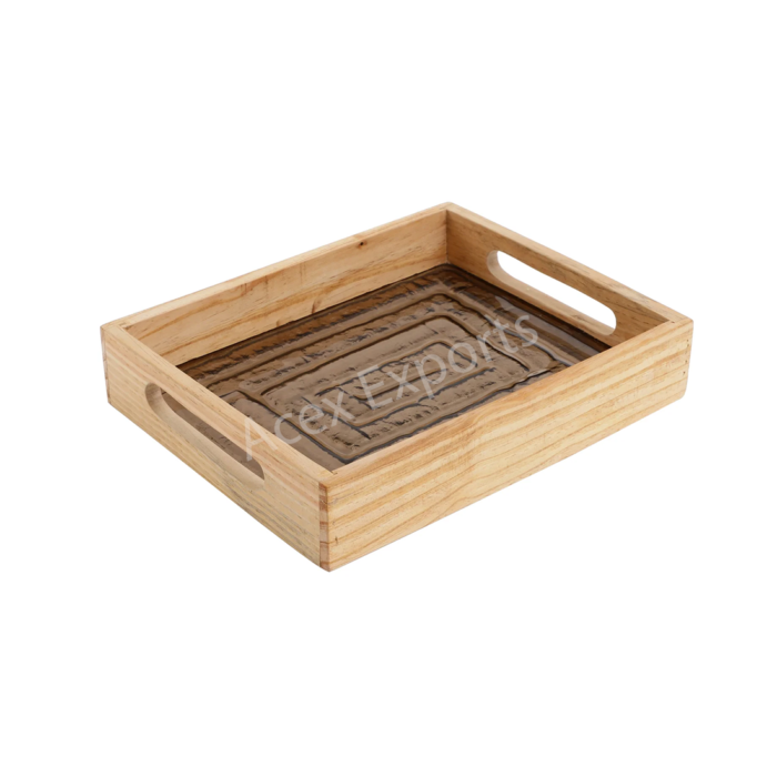 Hugo Brown Glass Tray – Small - Image 2