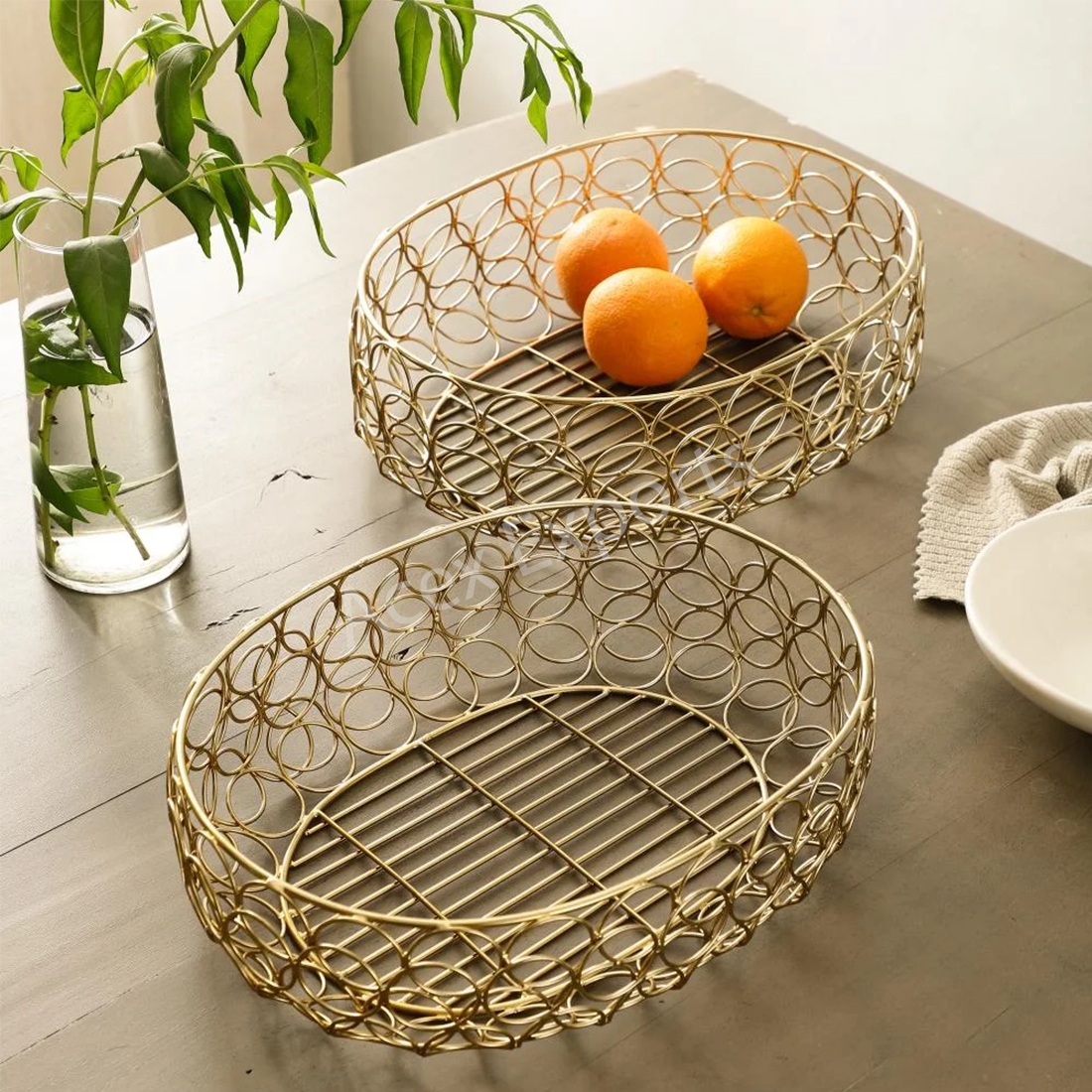 Meza Basket - Gold Small
