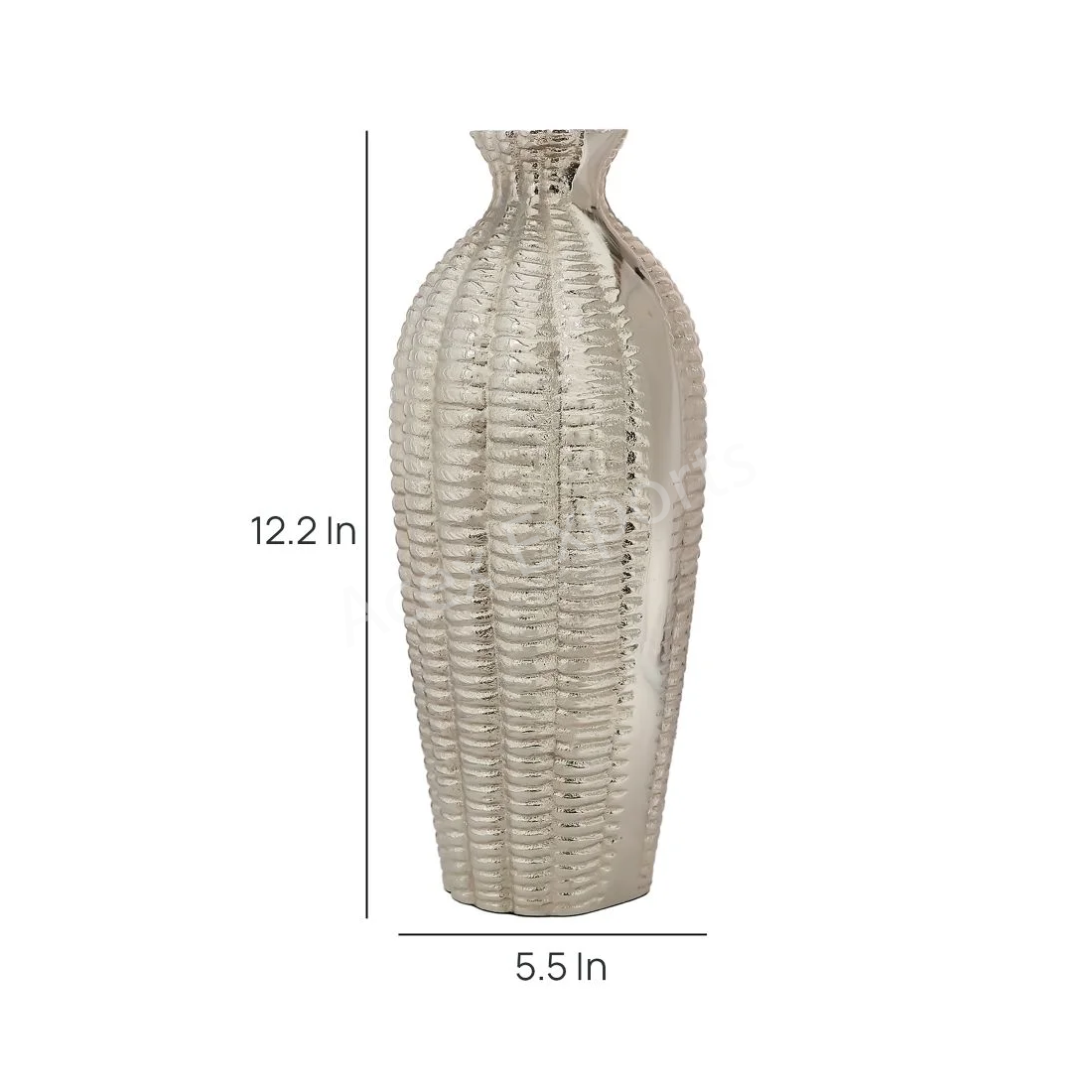 Serene Metallica Vase Silver - Image 2