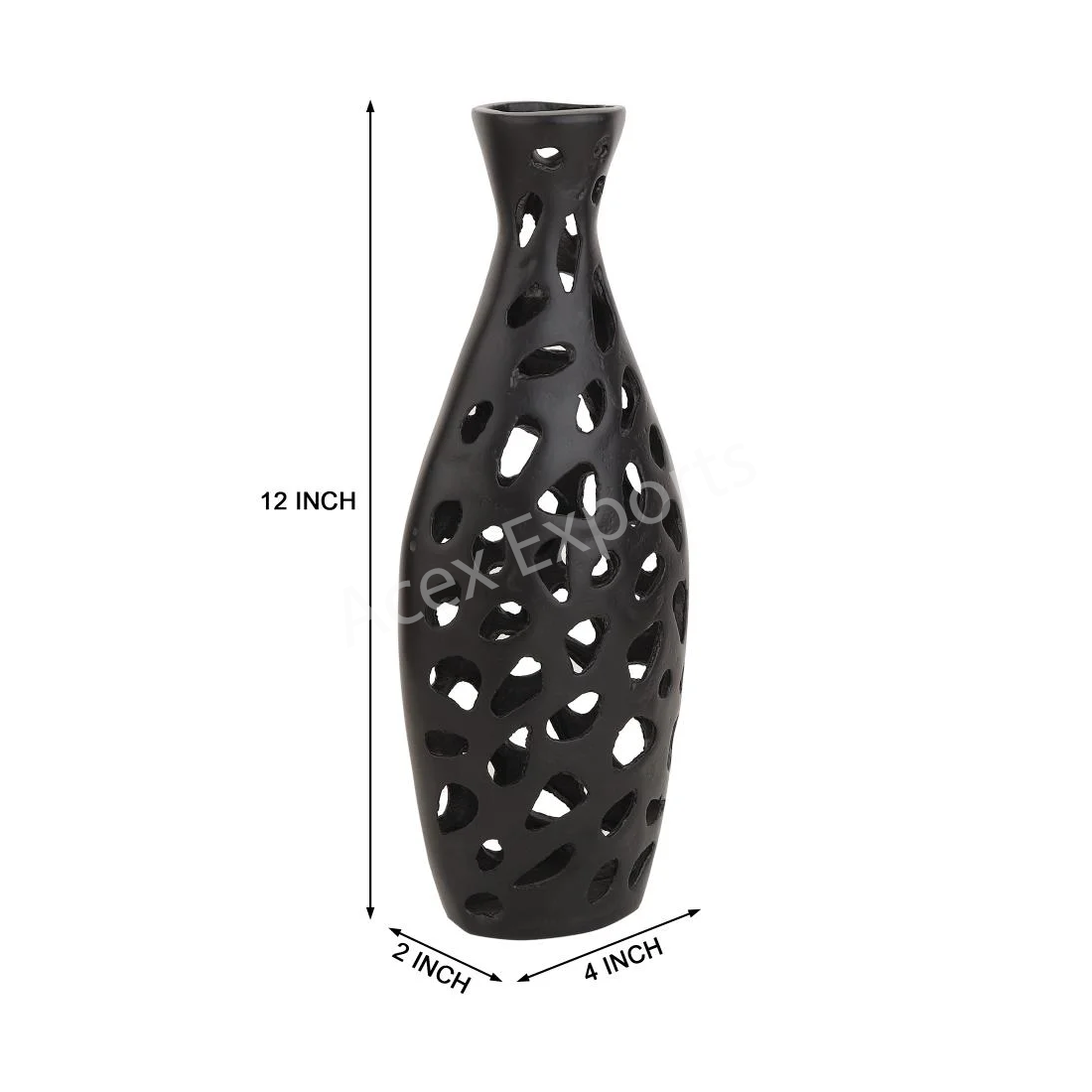 Sophia Floral Vase Black - Image 2