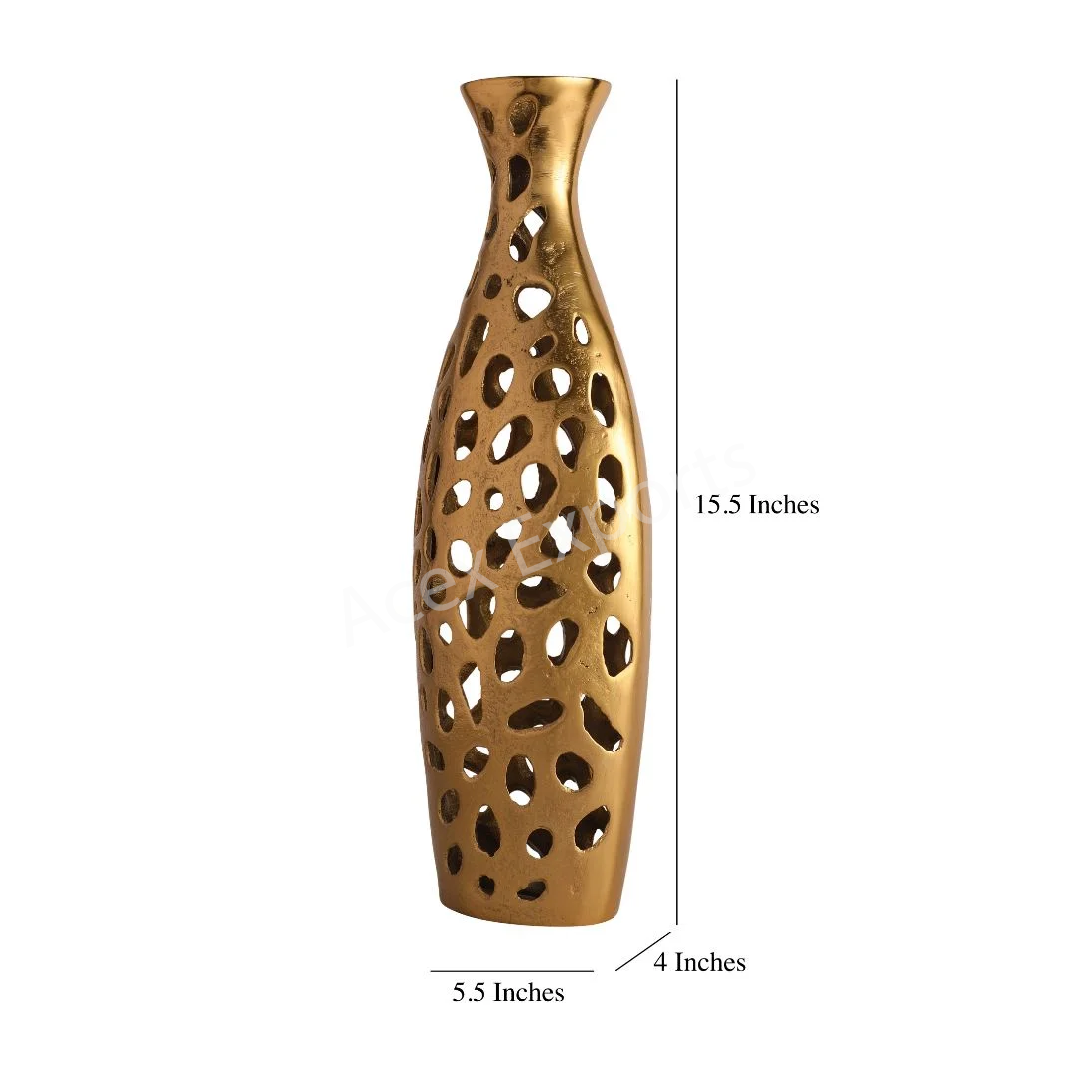 Sophia Floral Vase Large Gold - Image 2