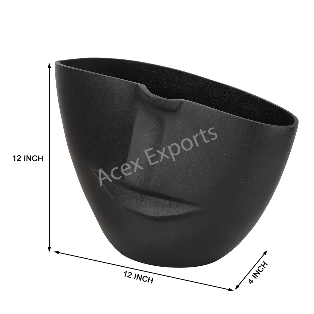 The Amused Face Vase in Black - Image 2