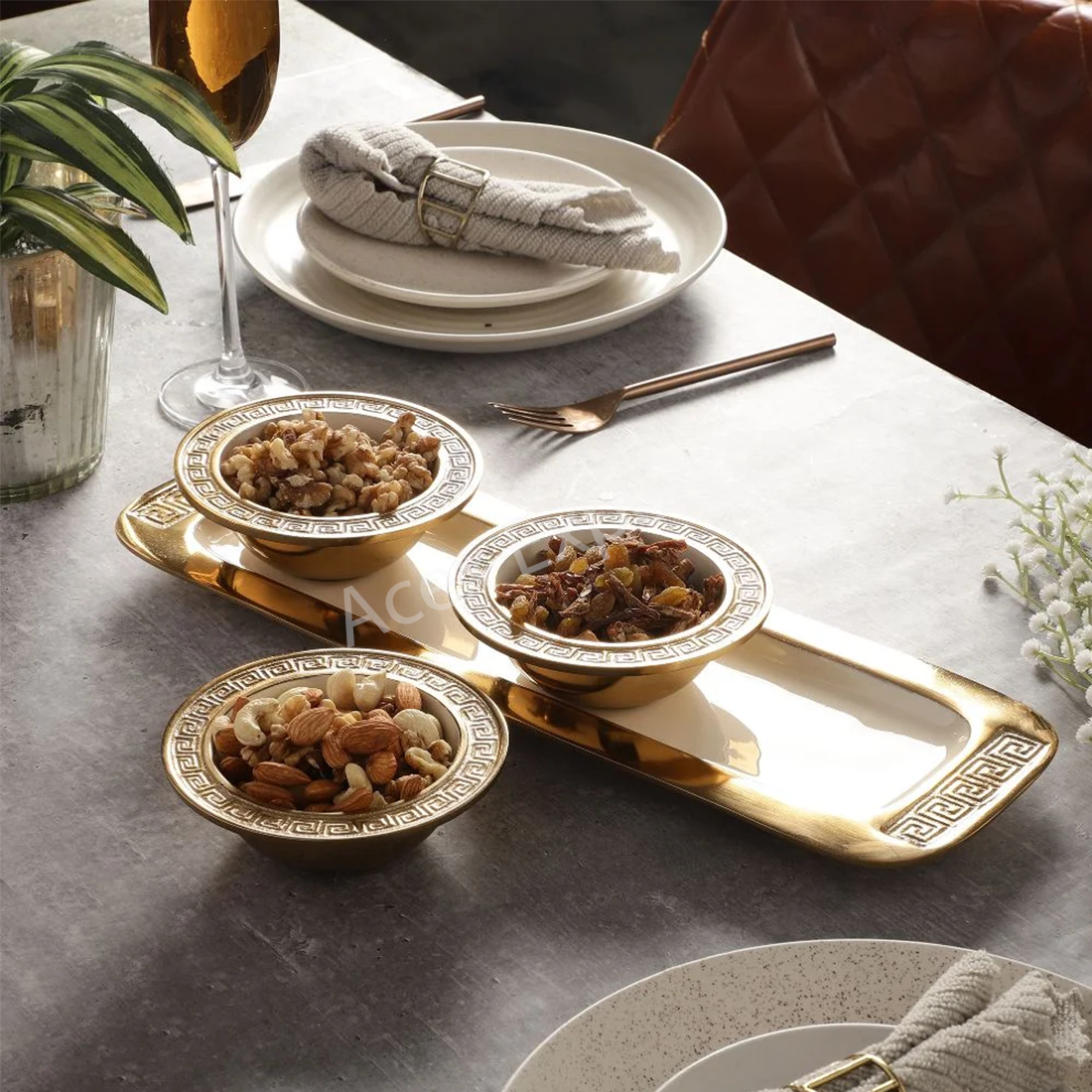VS Design Bowl Tray Set Enamel Large