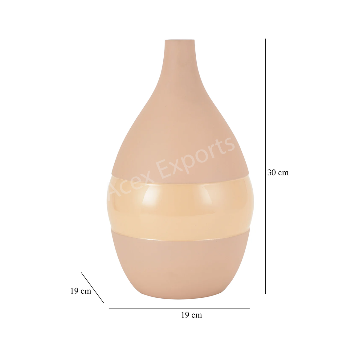 Vesera Enamel Vase Large Peach - Image 2